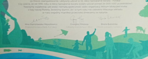  Certyfikat Akcja Sprzątanie Świata 2025 